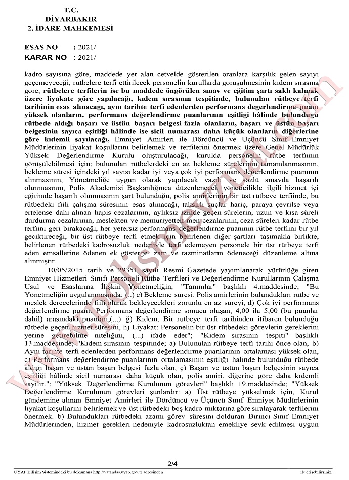rutbe terfi ettirilmemek 2