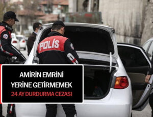 Amirin usulüne göre verdiği emri yerine getirmemek ve kişilere karşı onur kırıcı söz söylemekten polise ceza