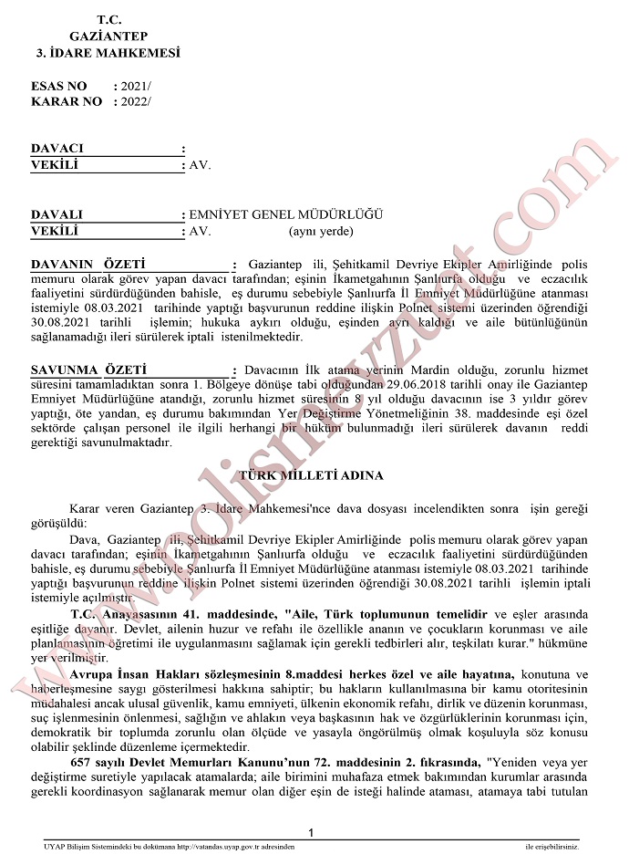 esi ozel sektorde eczasi olan polisin es atamasi davasi 1