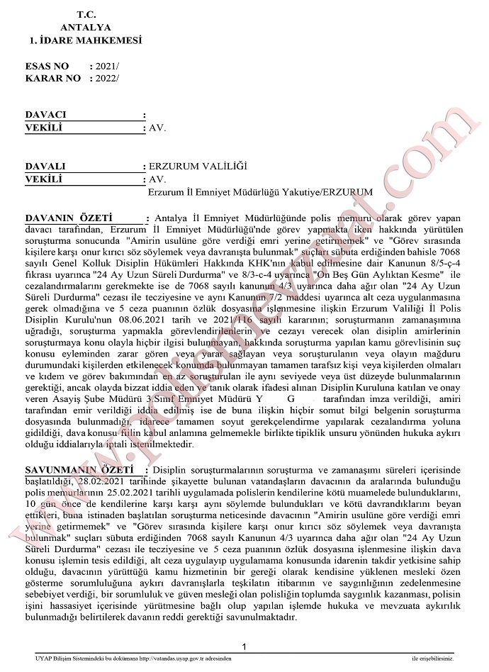 gorev sirasinda kisilere karsi onur kirici soz soylemek 1