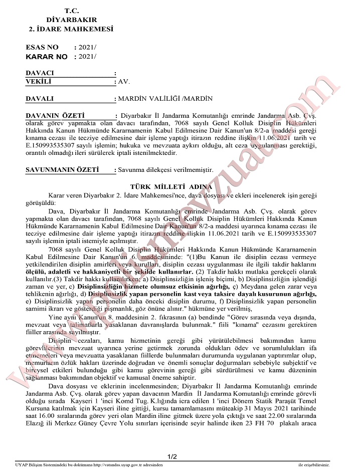 gorev disinda trafik kazasi geciren jandarma personeline ceza 1