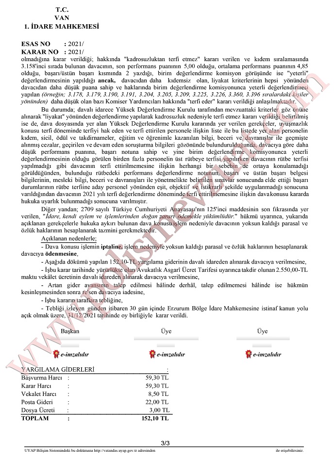 rutbe terfi ve parasal haklarin iadesi 3