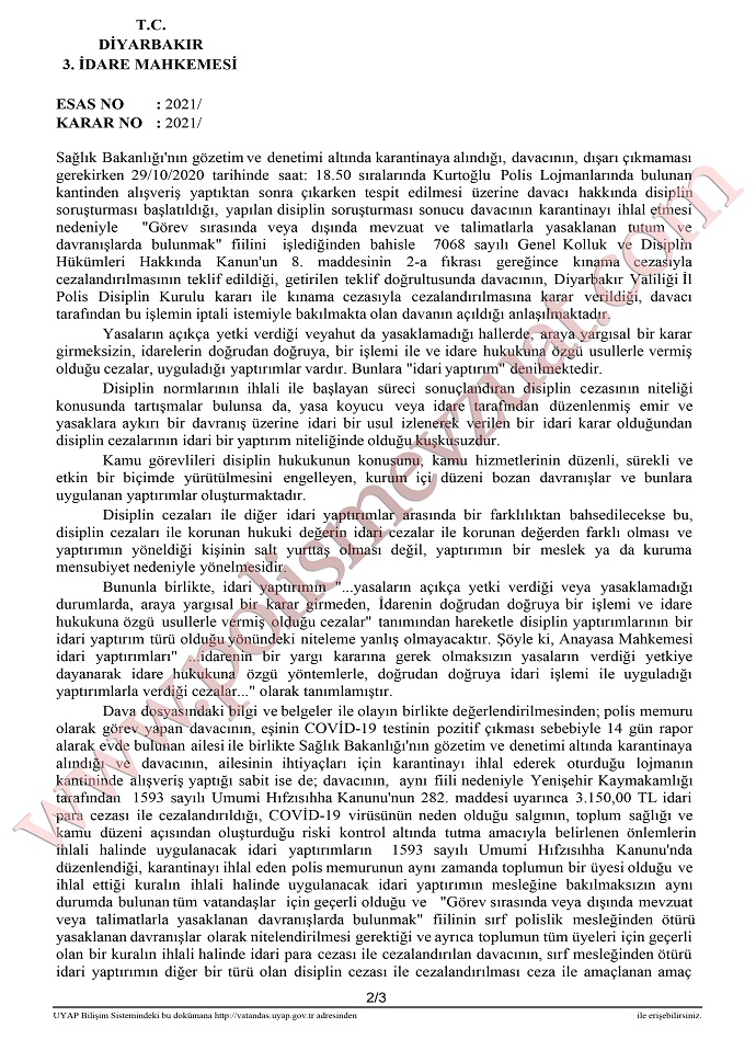 covid karantinadan cikan memura ceza iptali 2