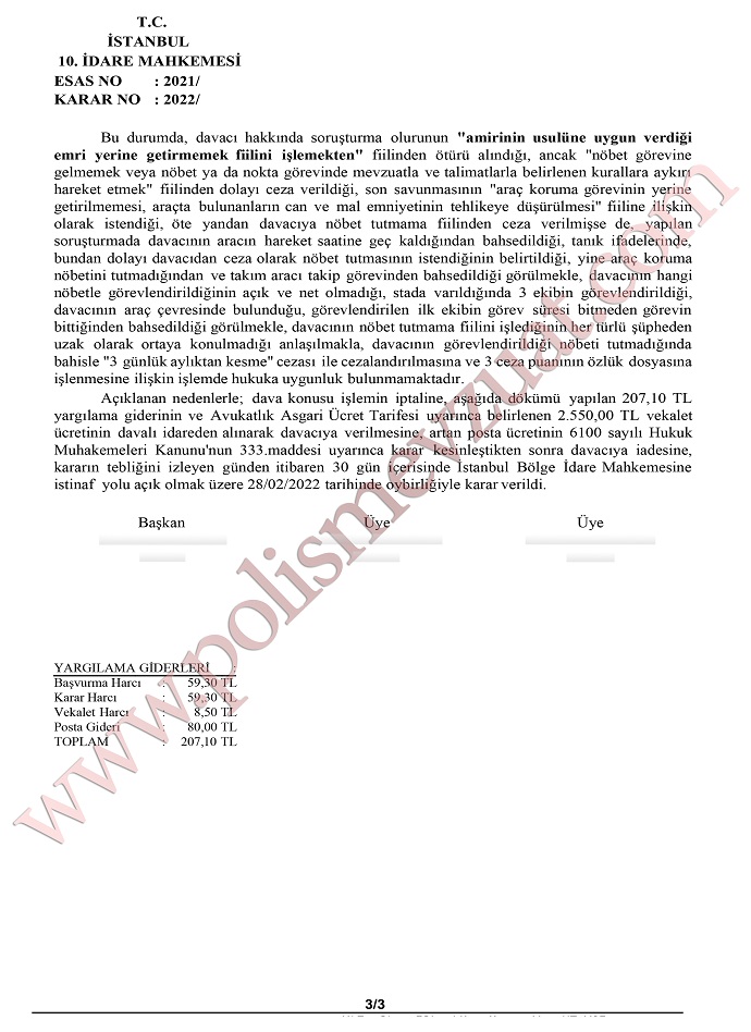 nobet gorevine gelmemek veya kurallara aykiri hareket etmek 3