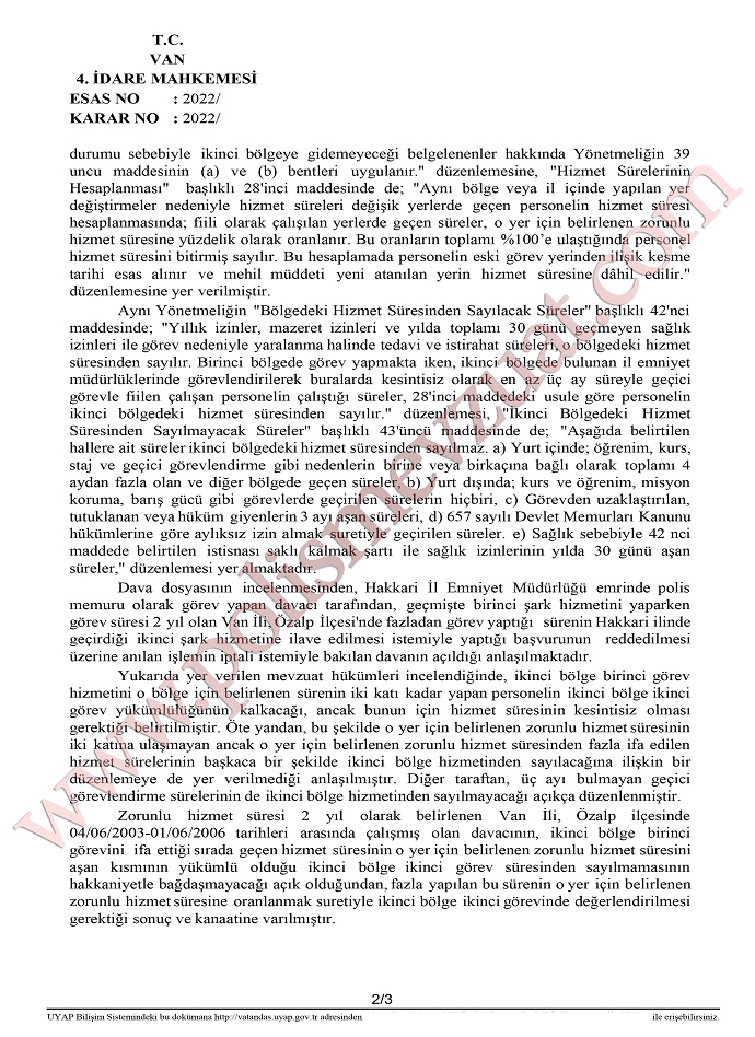 fazla yapilan ikinci bolge hizmeti 2