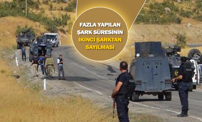 Fazla yapılan ikinci bölge birinci hizmet süresinin ikinci bölge ikinci hizmet süresine eklenmesi. Fazladan yapılan şark süresi.