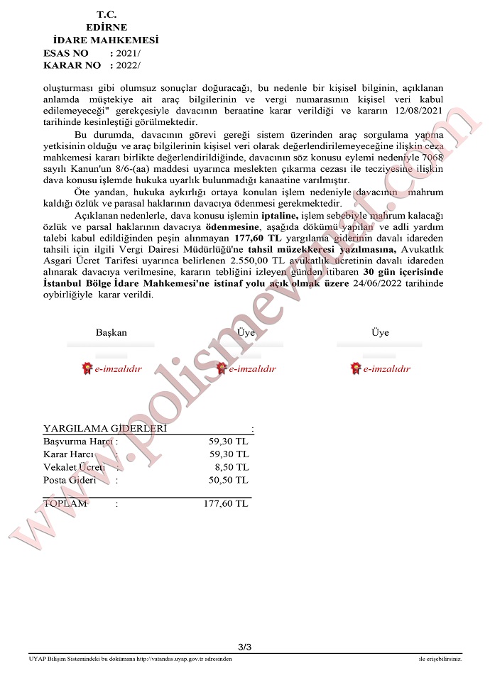 yetkili olmadığı halde kişisel verileri sorgulamak