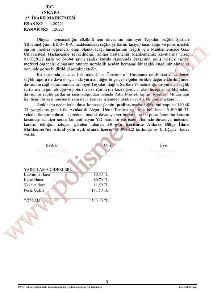 pomem sağlıktan elenme