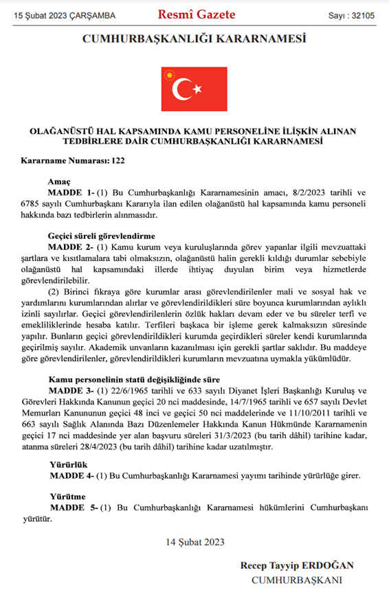 ohal kamu kurumlari hakkinda kararname