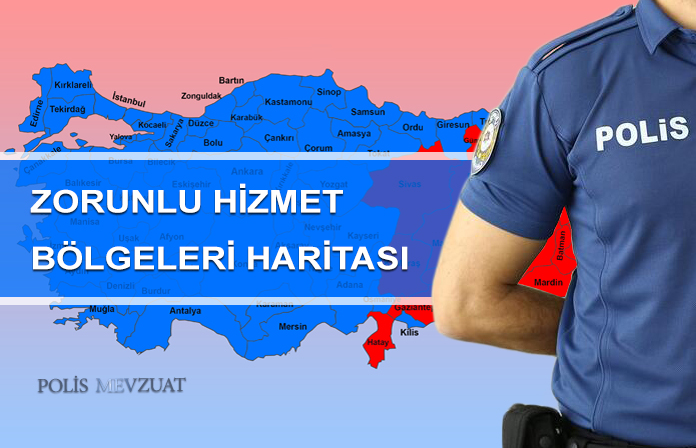 Polislerin hizmet bölgelerini ve illerini gösteren güncel harita. Hangi iller birinci bölge, hangi iller ikinci bölge.