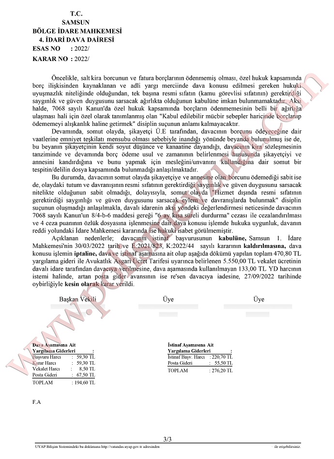 borc alan memura ceza komisere ceza 3