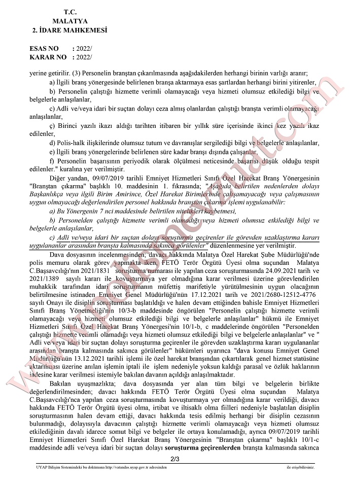 soruşturma nedeniyle branştan çıkarılma