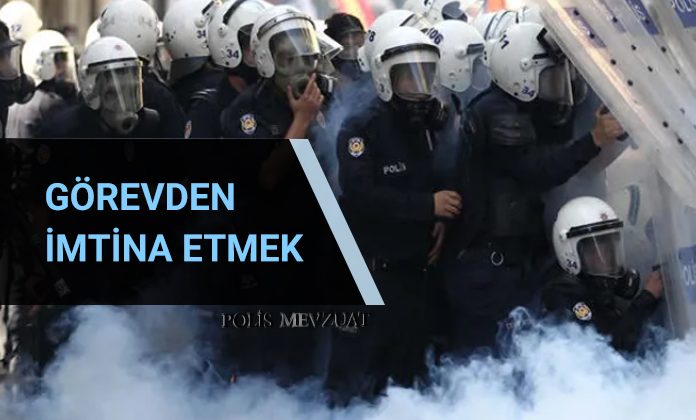 Mevzuat ve talimatlarla kendisine tevdi edilmiş görevlerin gerektirdiği sorumluluğu üstlenmekten imtina ettiğini gösterecek tavır ve davranışlarda bulunmak’tan ceza. Görev ve sorumluluktan imtina etmek.