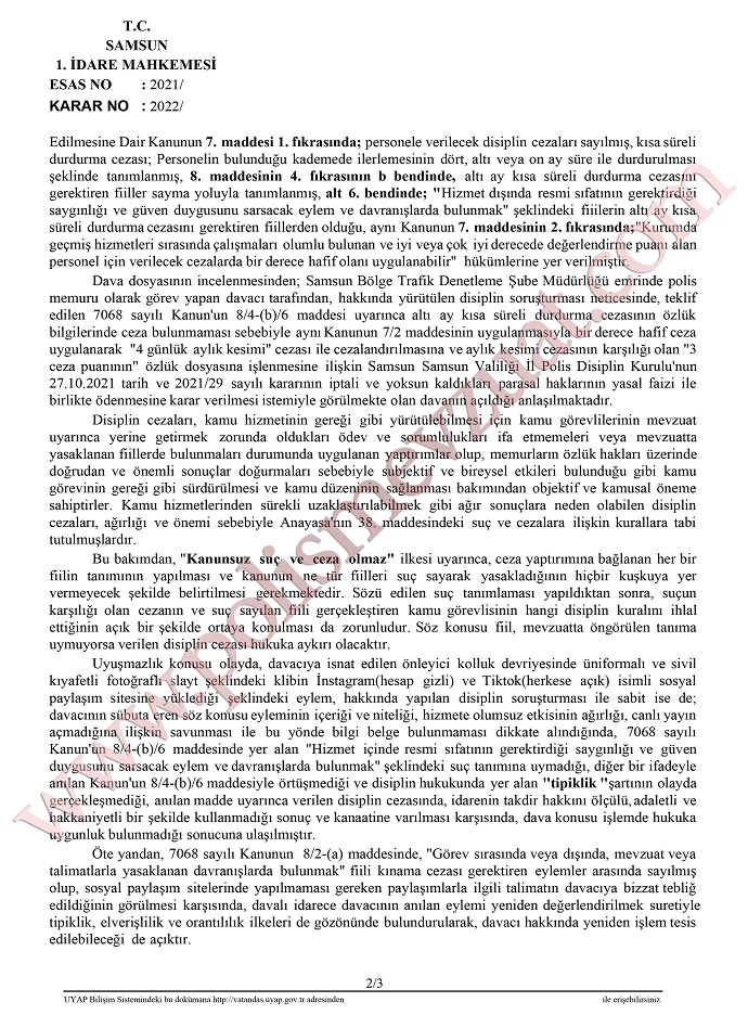 talimatlarla yasaklanan davranışlarda bulunmak