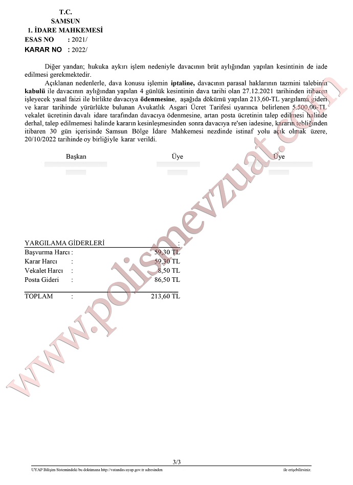 talimatlarla yasaklanan davranışlarda bulunmak