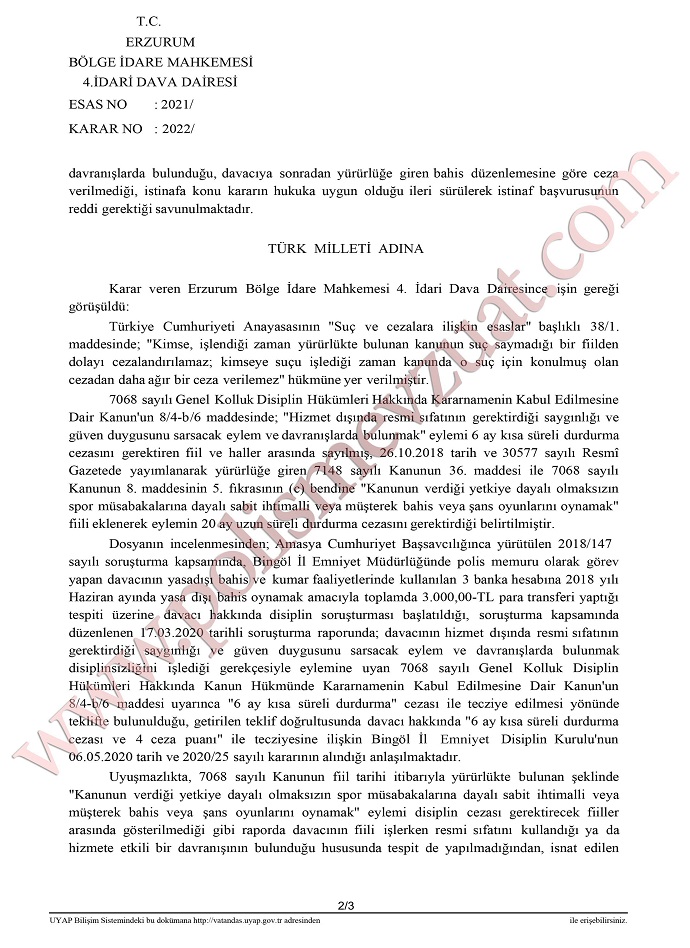 yasadışı bahis cezası
