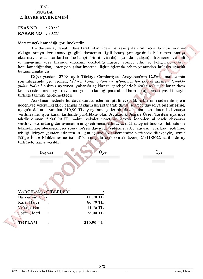 branştan çıkarılan polis memuru