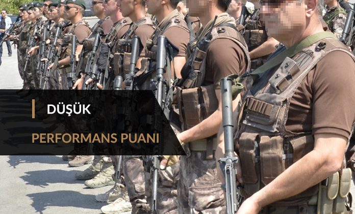 Özel harekat polisine düşük performans değerlendirme puanı verilmesinin iptali.