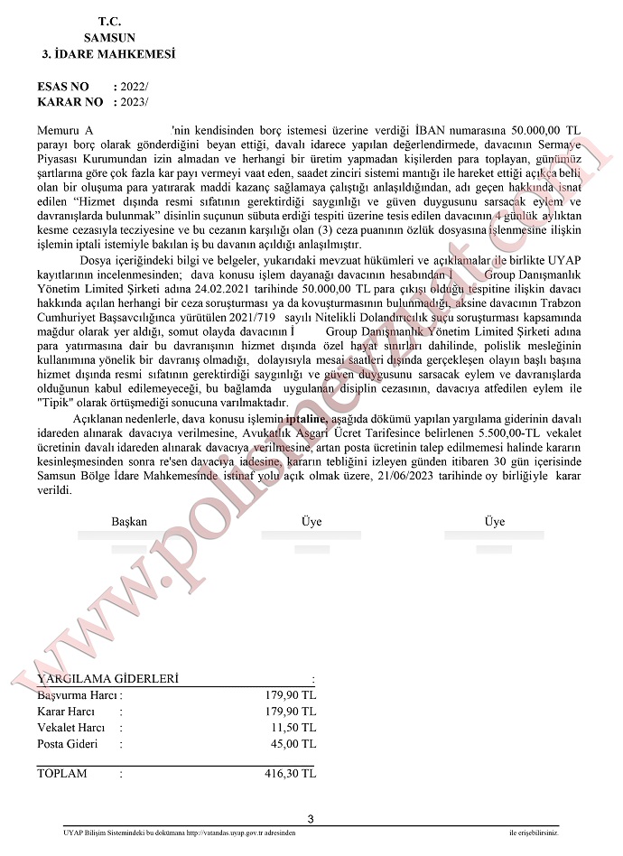 borsa hisse memura ceza
