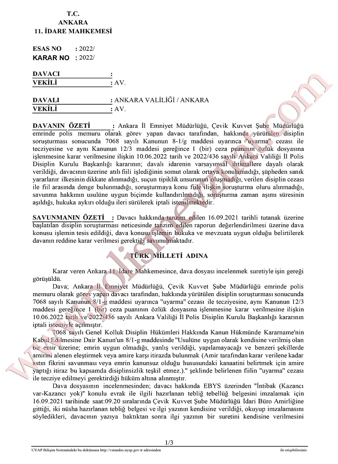 amirini alenen eleştirmek veya amire karşı itirazda bulunmak