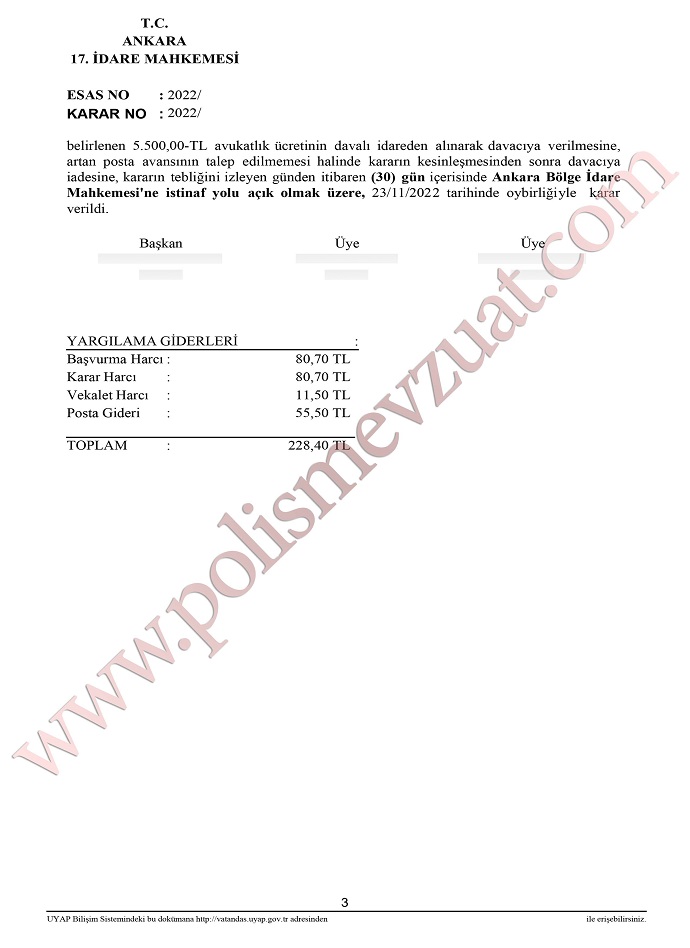 Kol arması takmayan polise ceza