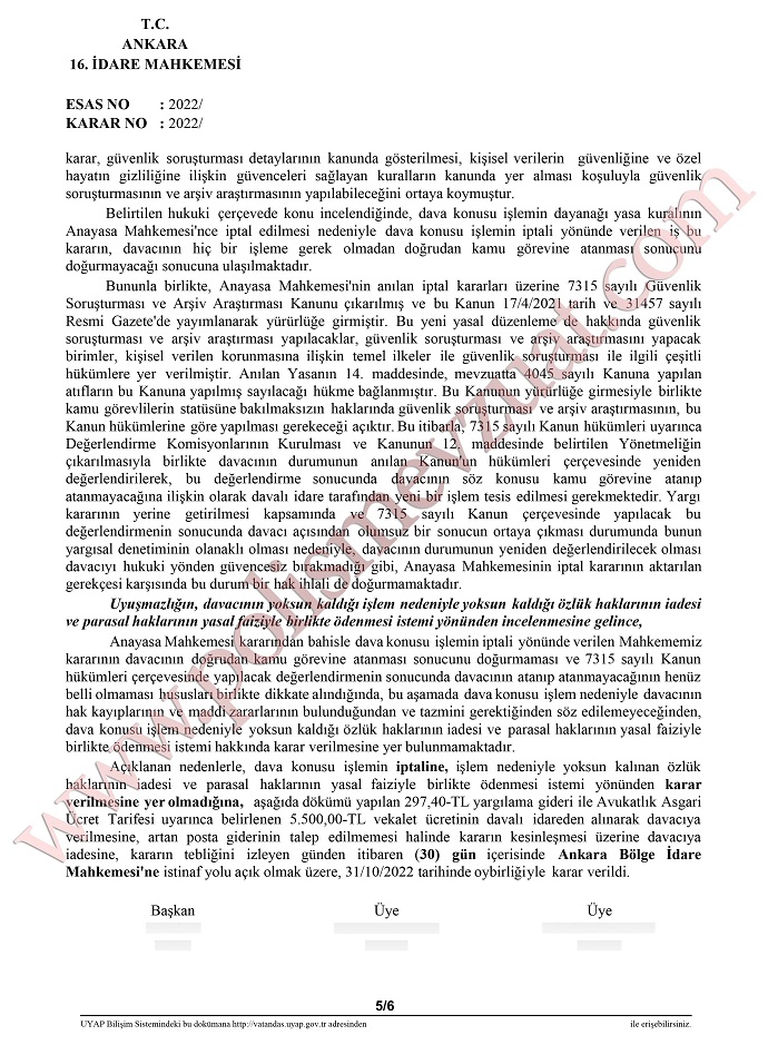 güvenlik soruşturması ve arşiv araştırması