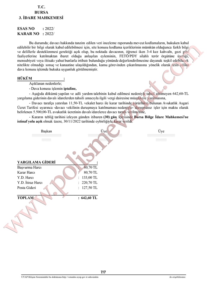 375 sayılı khk emsal karar kamu görevinden çıkarma davası