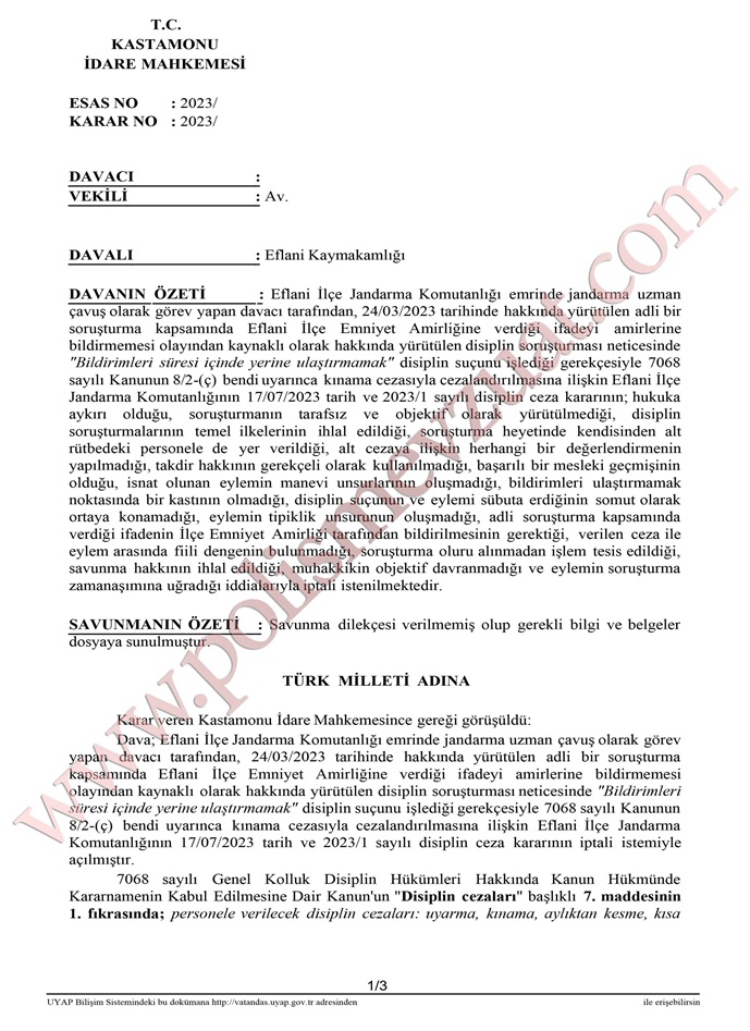 Bildirimleri süresi içinde yerine ulaştırmamak