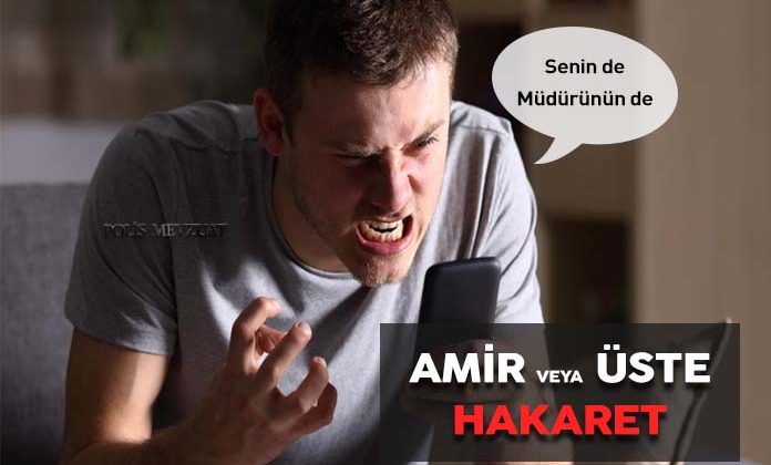 Amir veya üste hakaret etmek ‘ten polis memuruna verilen cezanın iptali. Bölge idare mahkemesi kararı.
