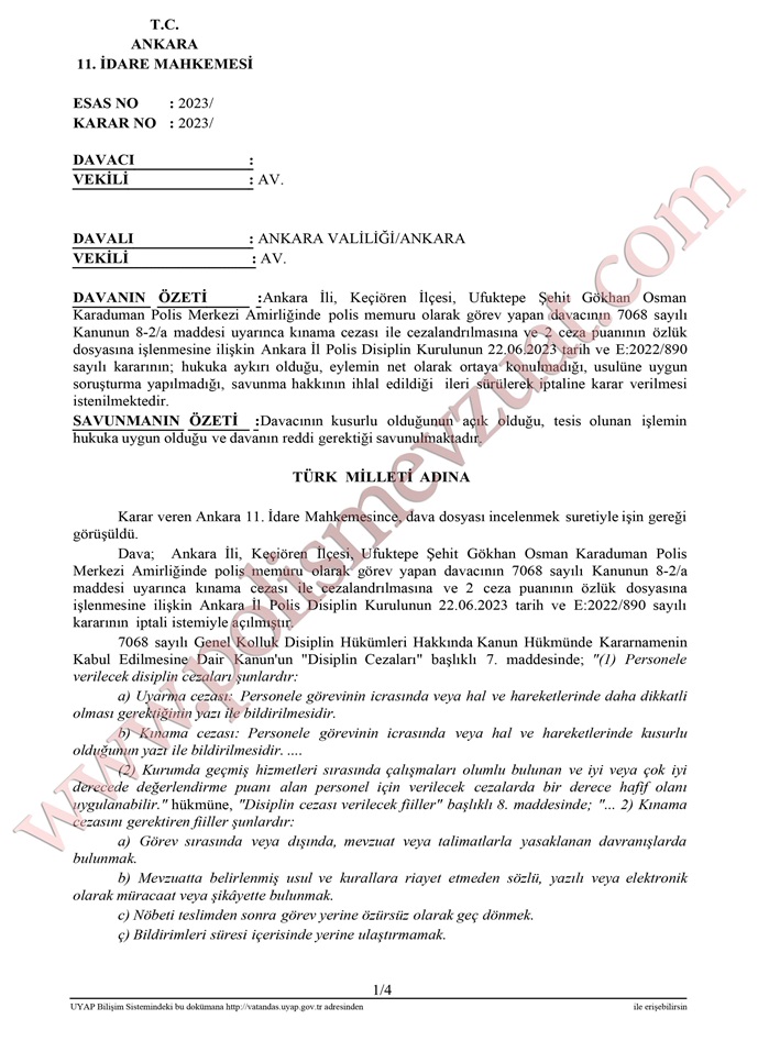 amirin izni olmadan rapor alan polise ceza