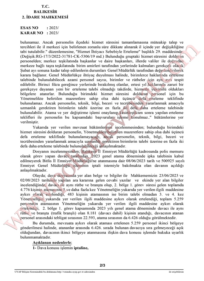 ipka davası ikinci şark atamasının iptali
