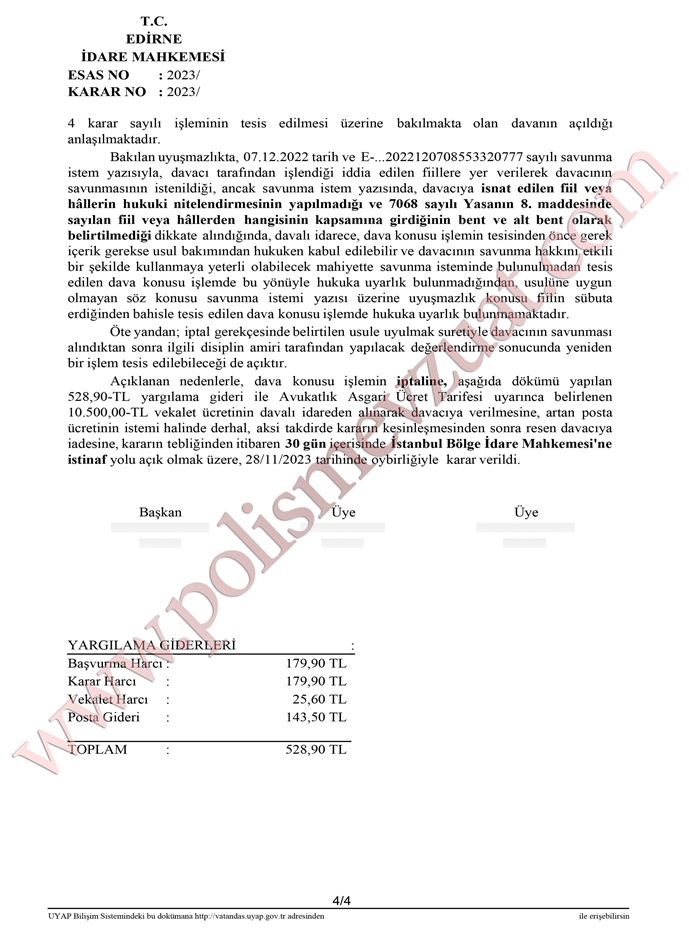yatırım şirketine para gönderen memura ceza