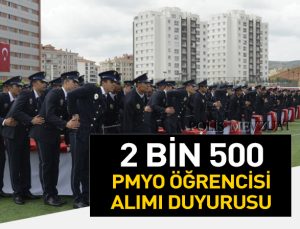 2024 yılı 2 bin 500 pmyo öğrenci alımı yapılacak. Pmyo alımı duyurusu.