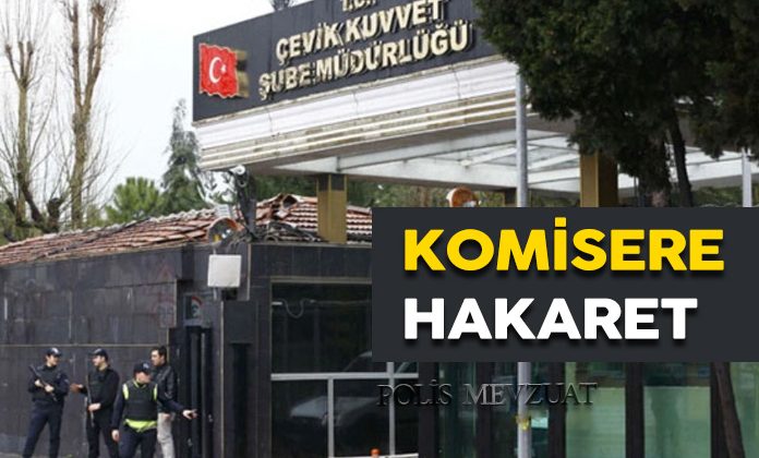 Amir ve üstlerine hakaret etmekten polise ceza. Komisere hakaret etmek.