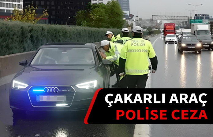 Çakarlı araç kullanan polis memuruna verilen cezanın iptalidir.