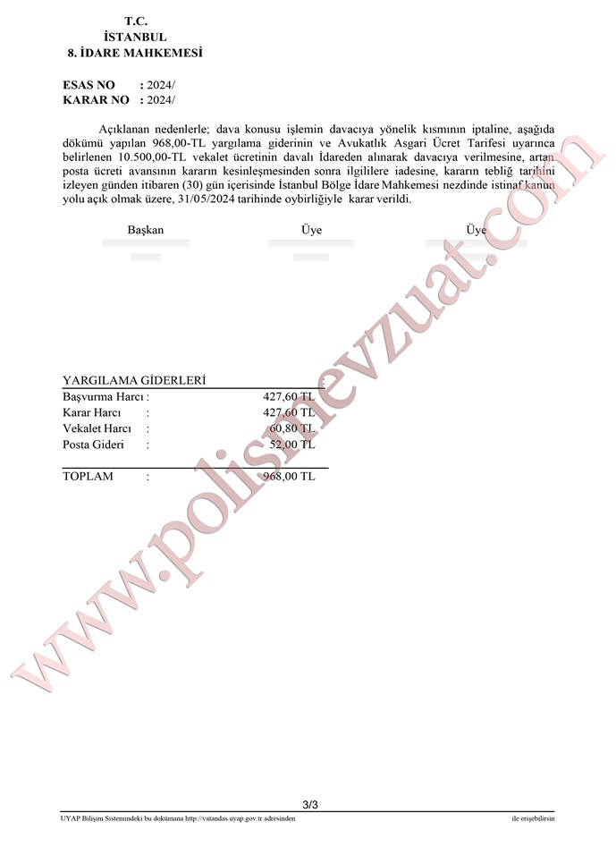 bekçi takip cihazı murat devlet malı eşyanın zarar görmesi