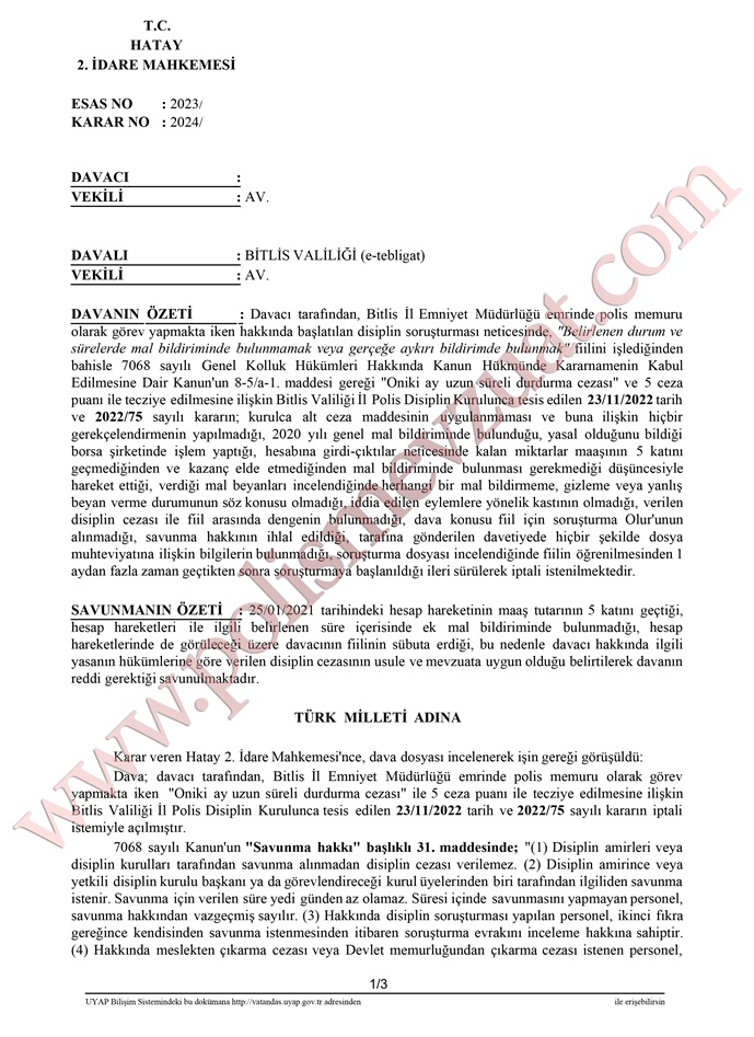 borsada hisse alıp satan memura ceza mal bildirimi