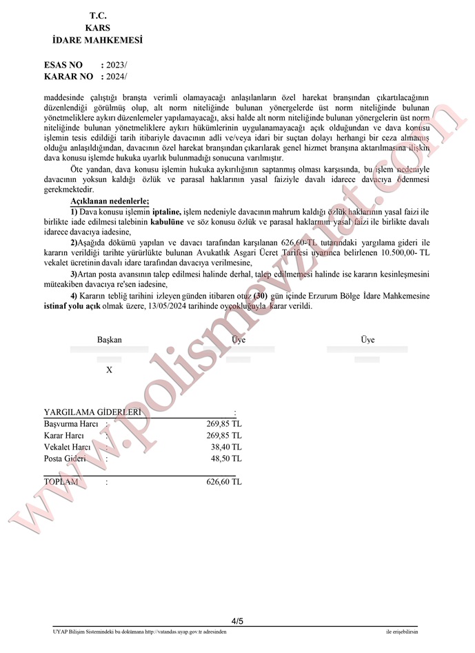 özel harekat branştan çıkarma spor testi