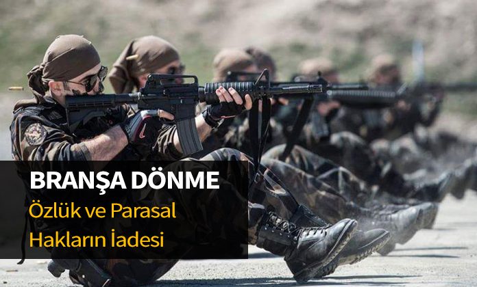 Spor testini geçemediği için branştan çıkarılan polisin yeniden branşa dönmesi.