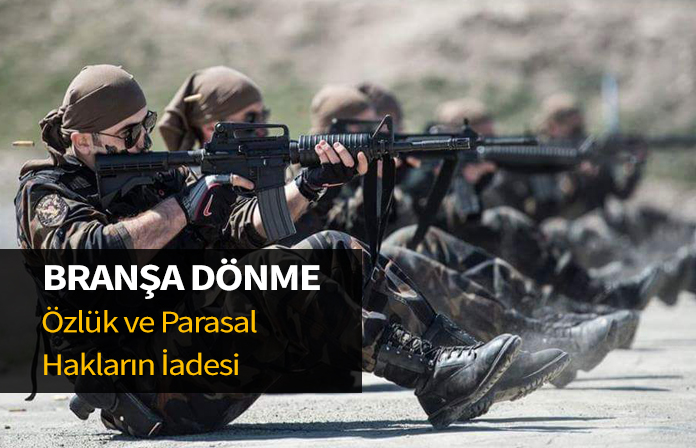 Spor testini geçemediği için branştan çıkarılan polisin yeniden branşa dönmesi.