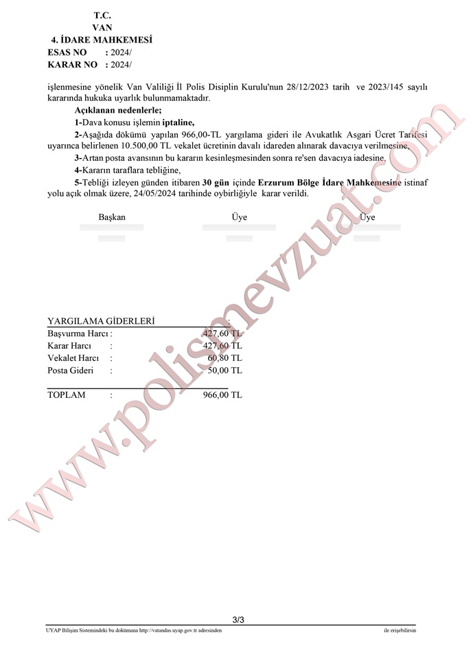 nöbet görevine gelmemek kadın polise ceza