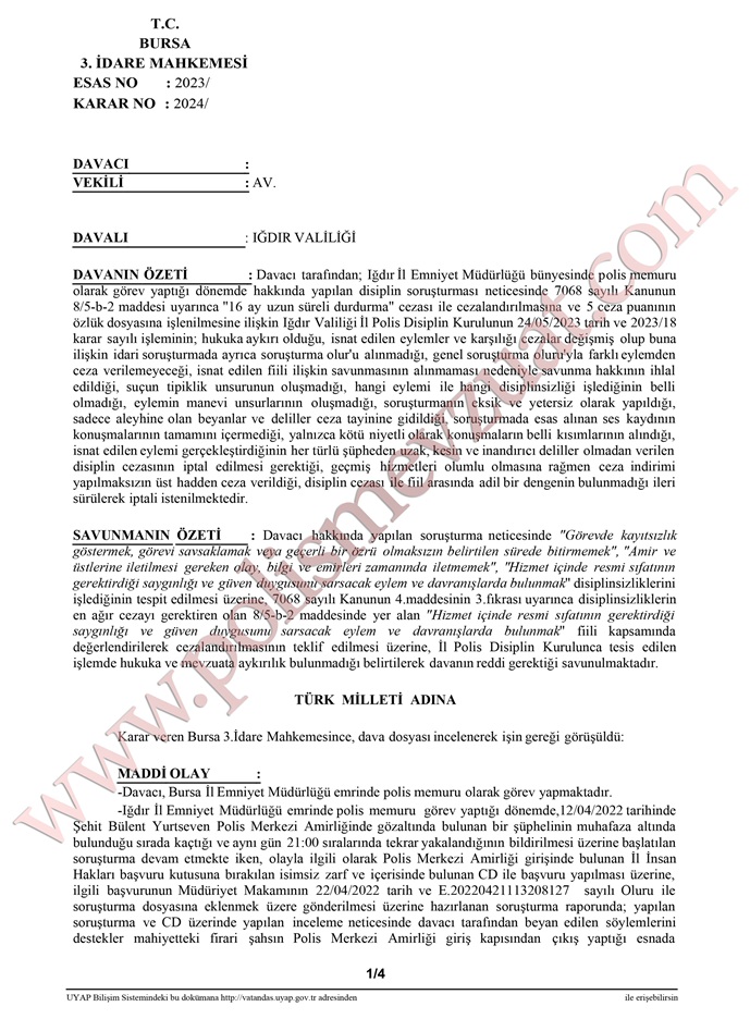 kaçan sanık şüpheli nedeniyle polise ceza