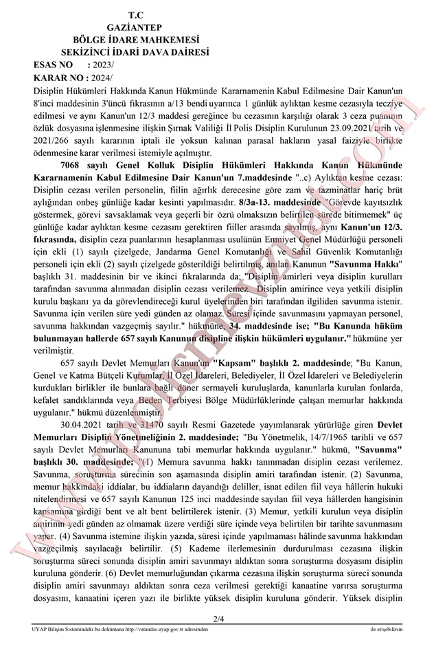 görevde kayıtsızlık göstermek görevi savsaklamak görev listesi yüklememek psb bölge idare mahkemesi