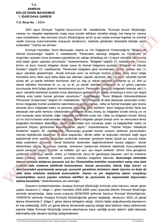ikinci şark iptal davası bölge idare mahkemesi