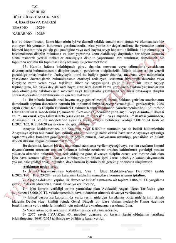 twitterda sosyal medyada paylaşım yapan memura ceza bölge idare mahkemesi