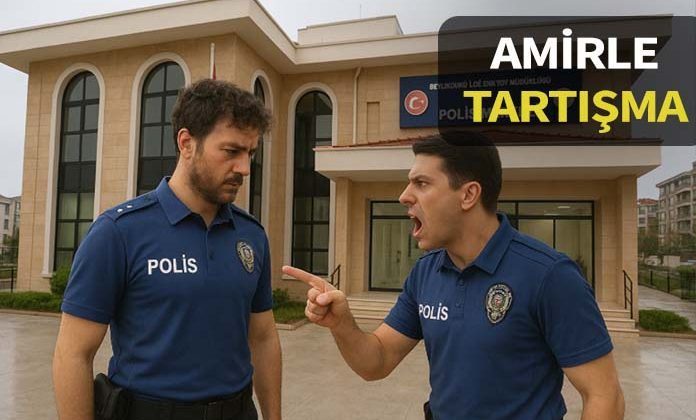 Komiserle tartışan polis memuruna amire saygısız  davranmaktan verilen disiplin cezasının iptali.