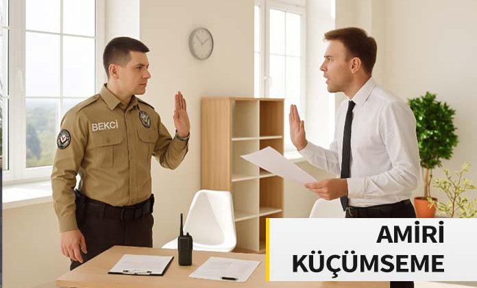 Whatsapp’tan amire cevap yazan bekçiye Amiri küçümsemekten verilen cezanın iptali.