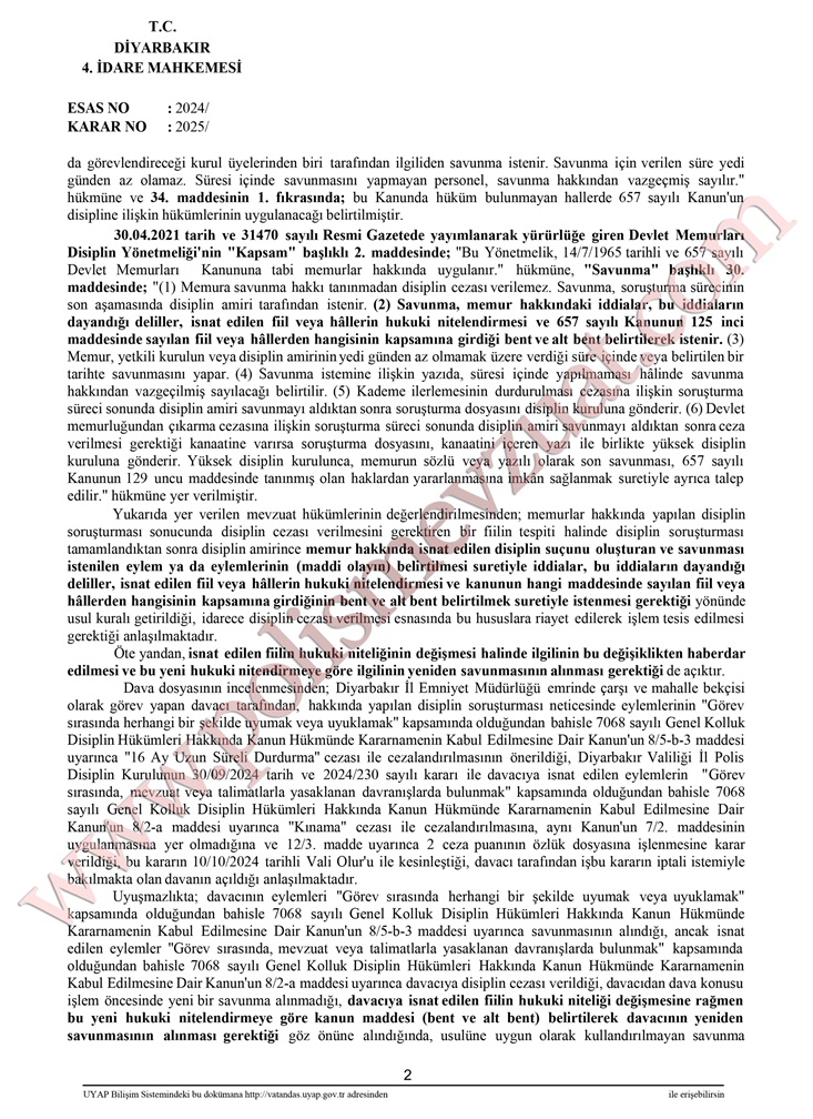 görev sırasında uyumak veya uyuklamak tan bekçiye ceza