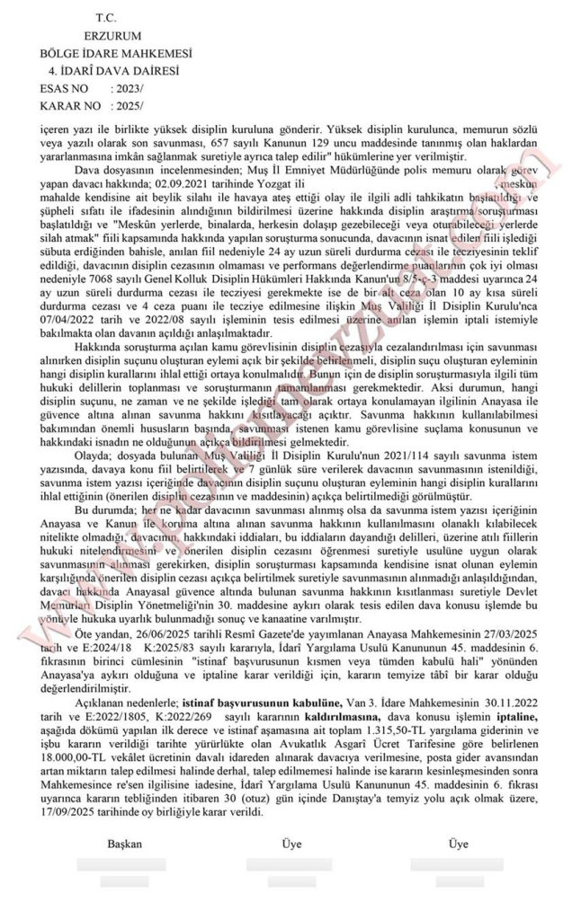Düğünde silahla ateş etmekten polise ceza. Meskun yerlerde binalarda silah atmak. Bölge İdare Mahkemesi. 7 Meskun yerlerde, binalarda, herkesin gezebileceği veya oturabileceği yerlerde silah atmak