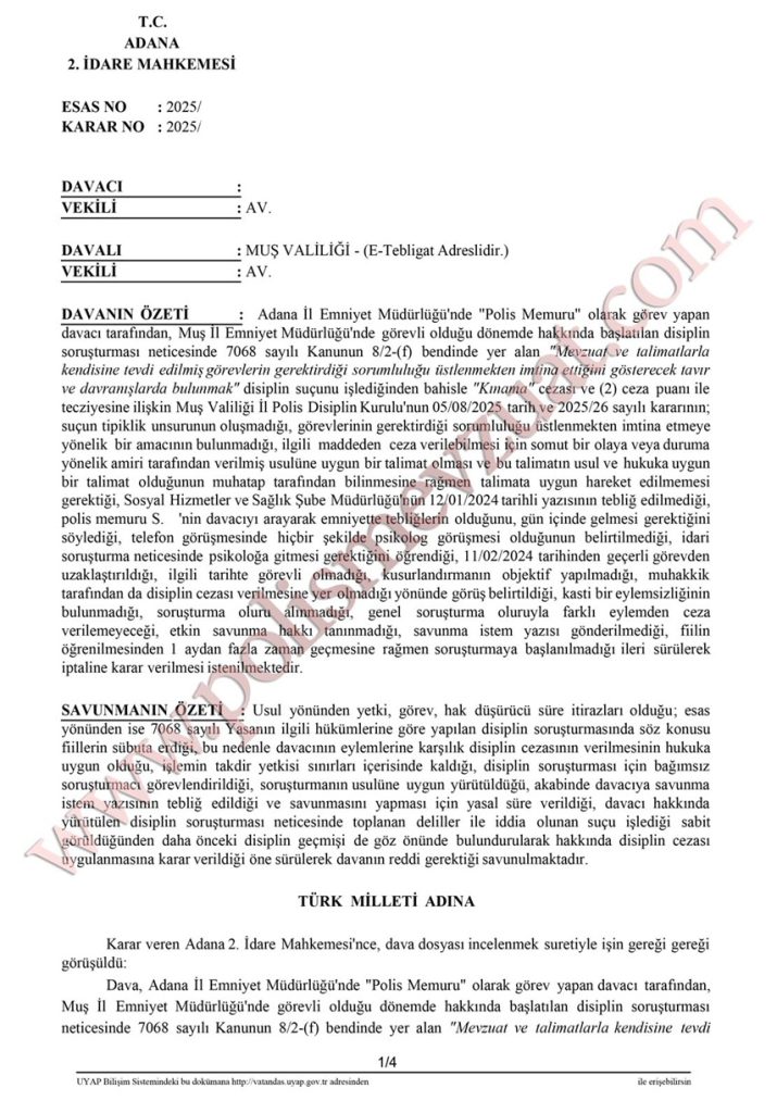 görevlerin gerektirdiği sorumluluğu üstlenmekten imtina etmek cezası